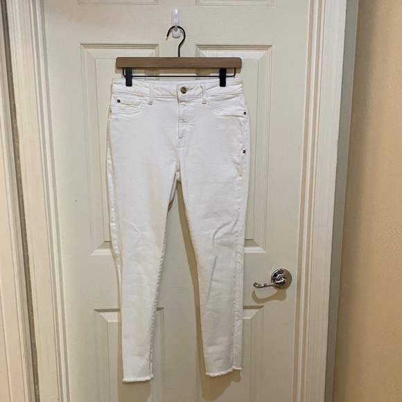 Warp + Weft -White-JFK‎ New York City- Skinny Ankle Jean -Raw Hem-Size 28x27 - Picture 1 of 10